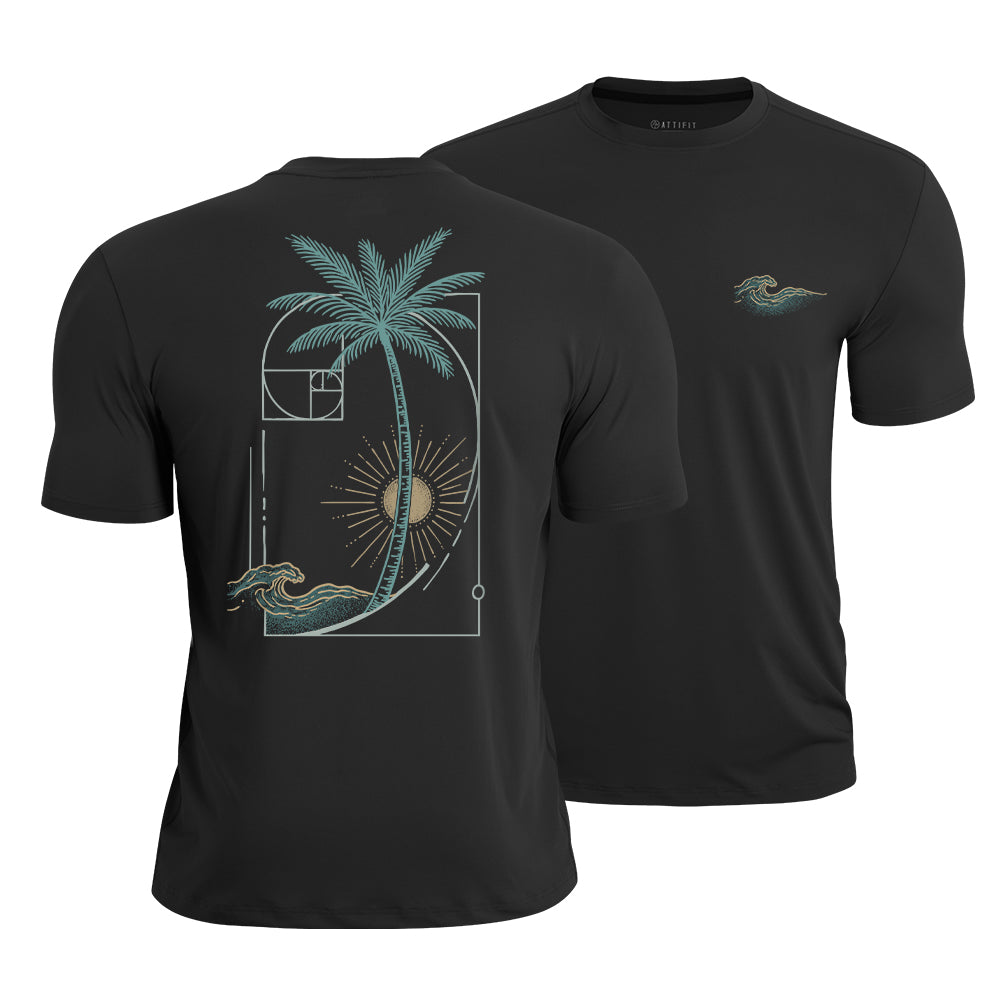 Fibonacci Sunset Wave Quick-Dry T-Shirt