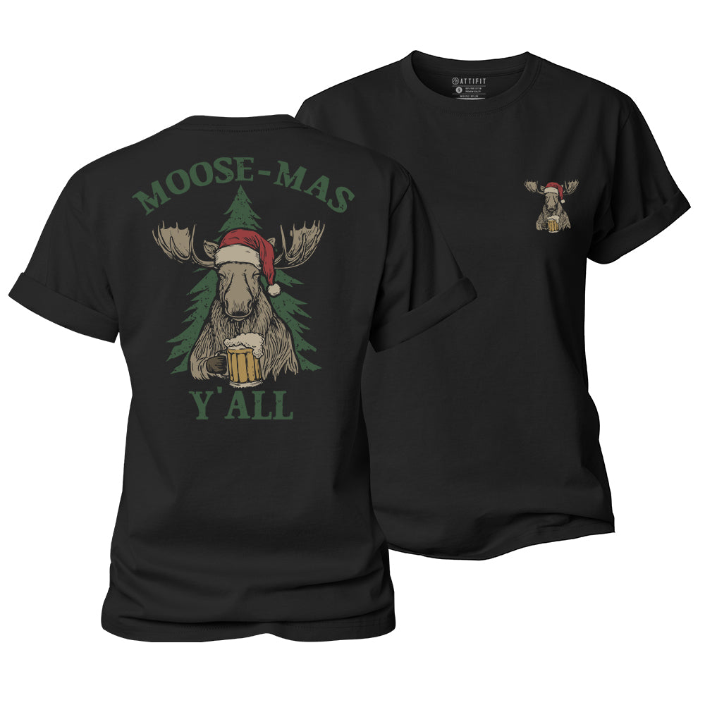 Moose-mas Y'all Women's Cotton T-Shirt