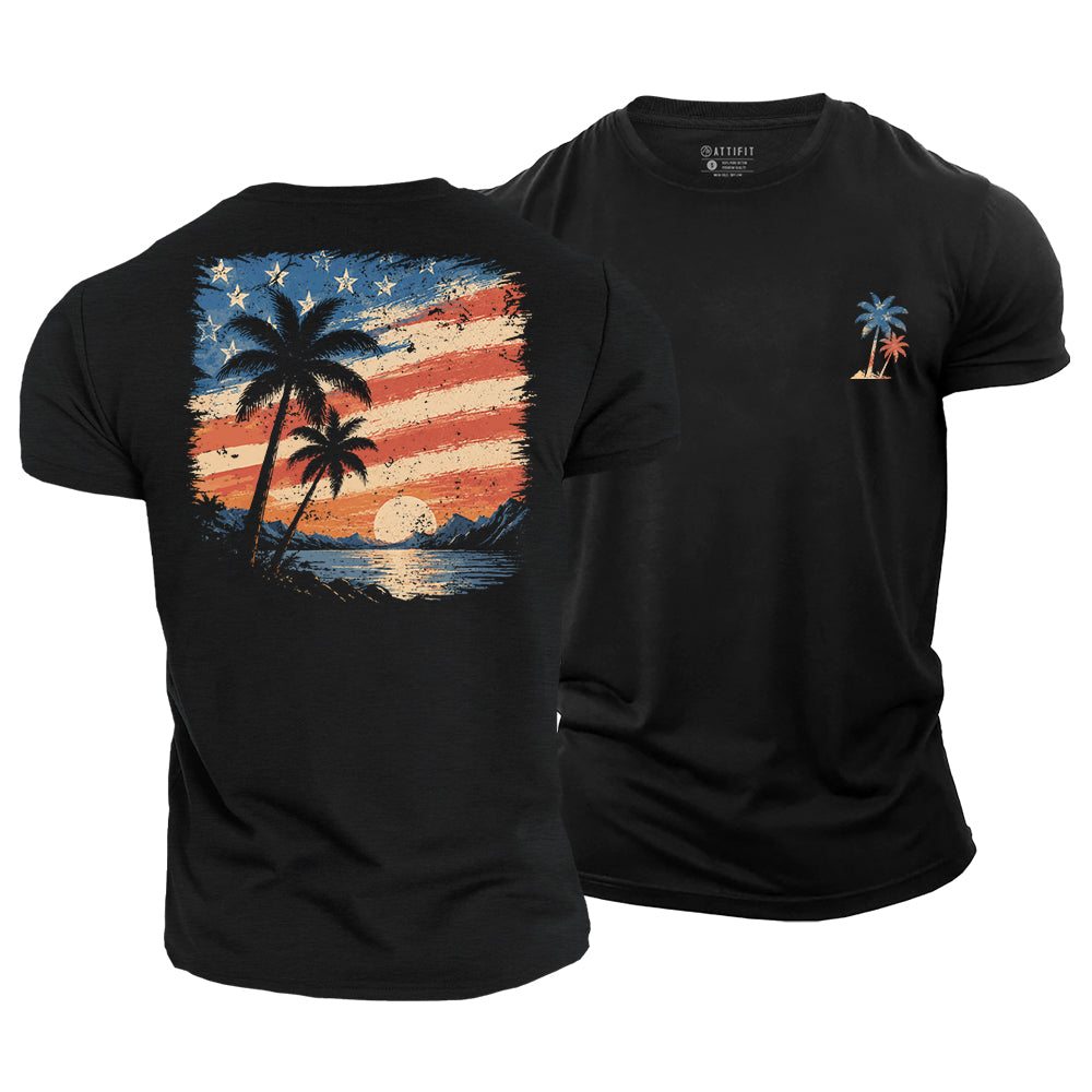 Flag Sky Cotton T-Shirt