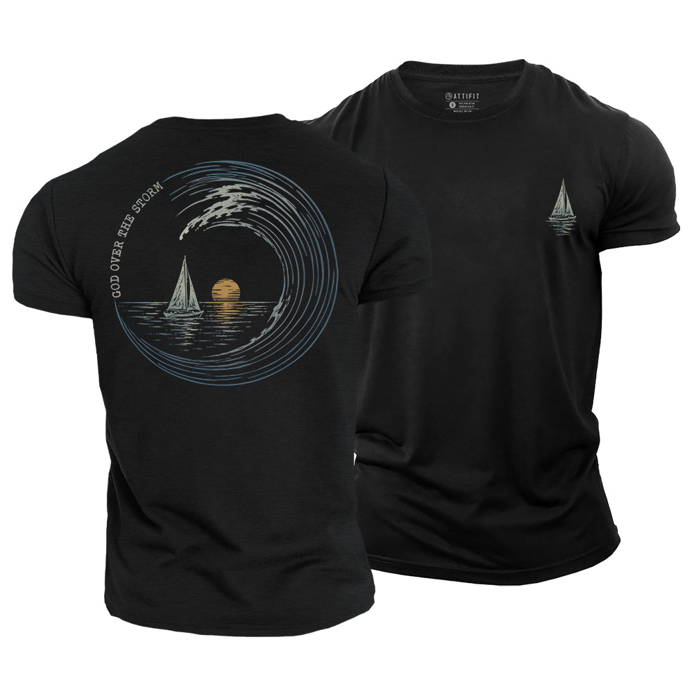 God over The Storm Cotton T-Shirt