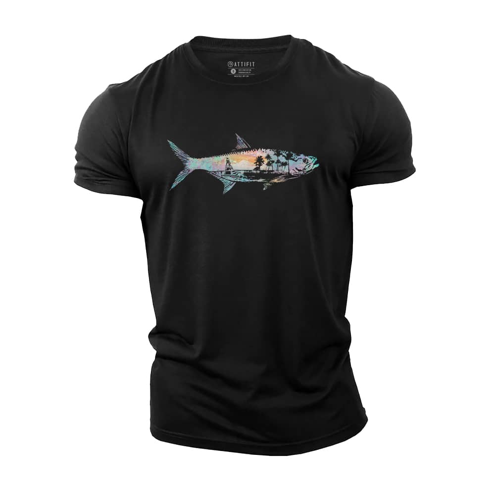 Seaside Fish Cotton T-Shirt