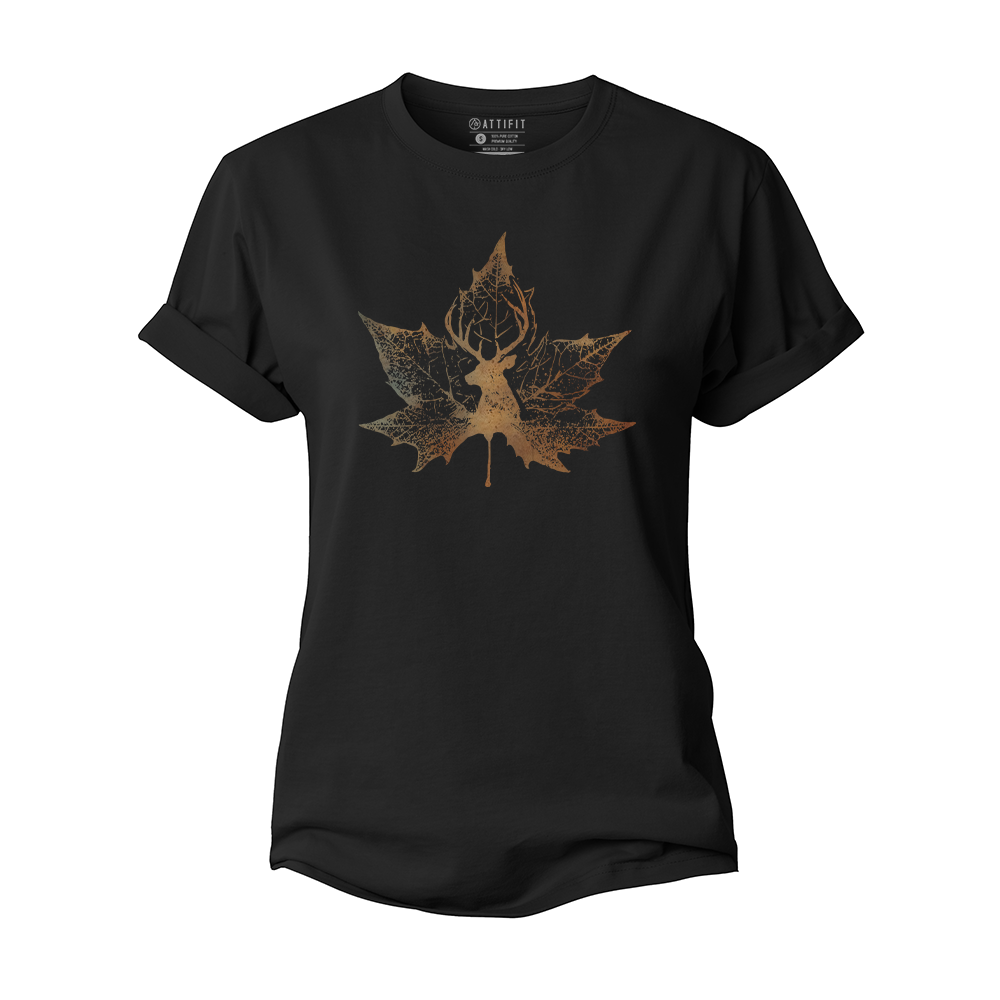 Deer Leaf Women's Cotton T-Shirt