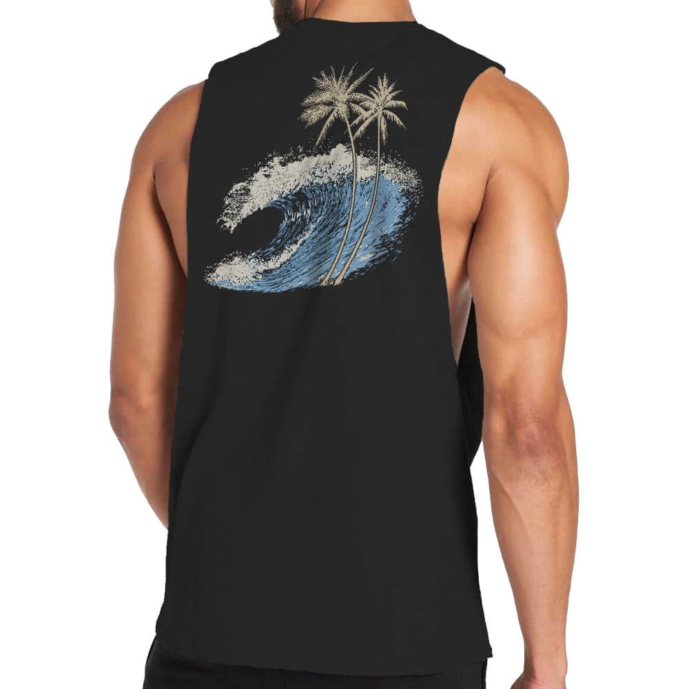 Ocean Wave Palm Tank Top