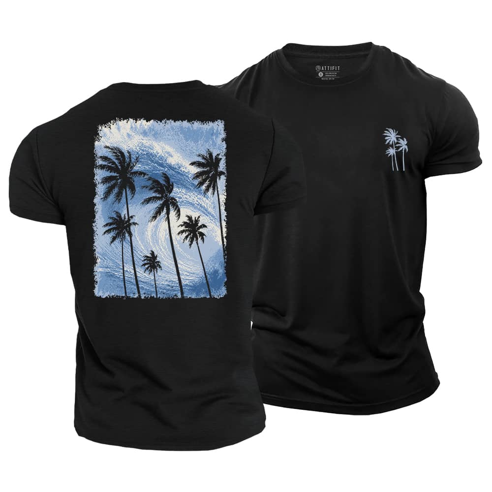 Wave Palm Cotton T-Shirt