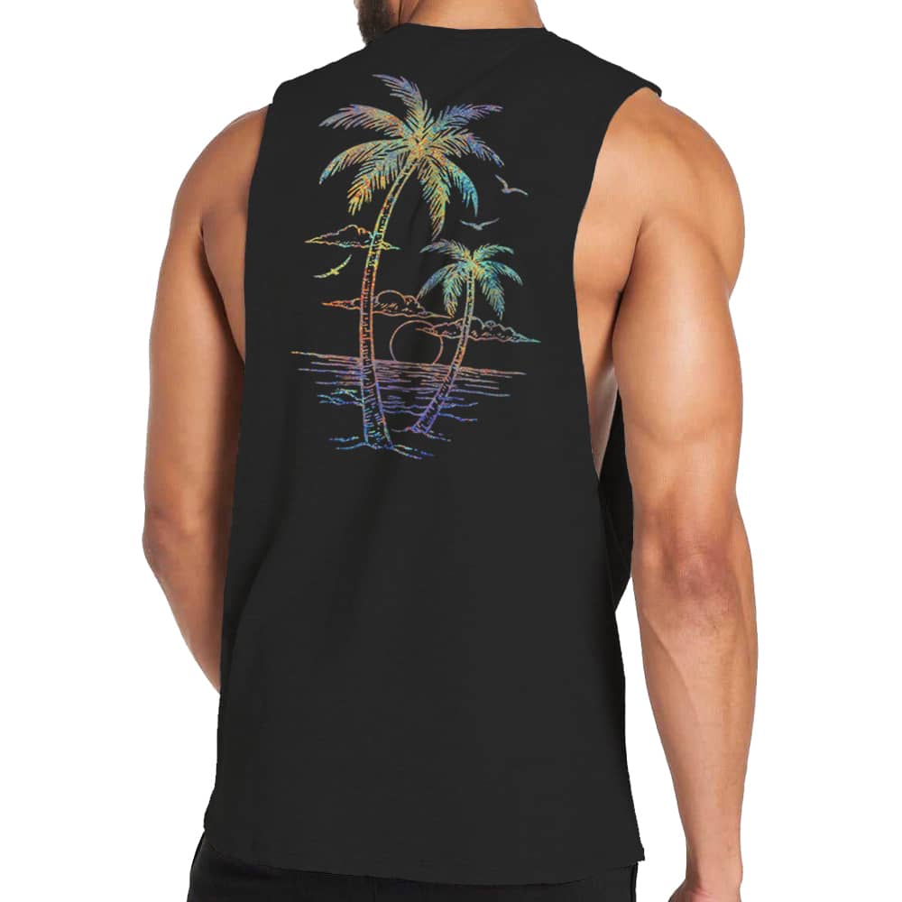 Vibrant Palm Scene Tank Top