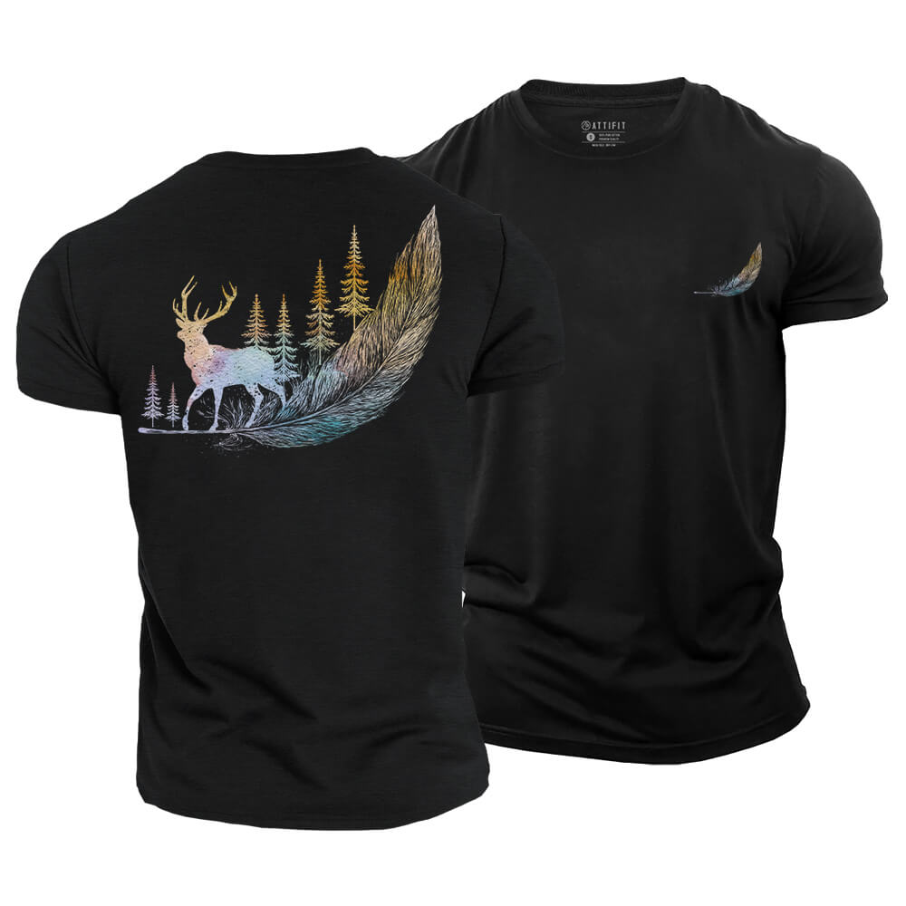Wild Feather Cotton T-Shirt