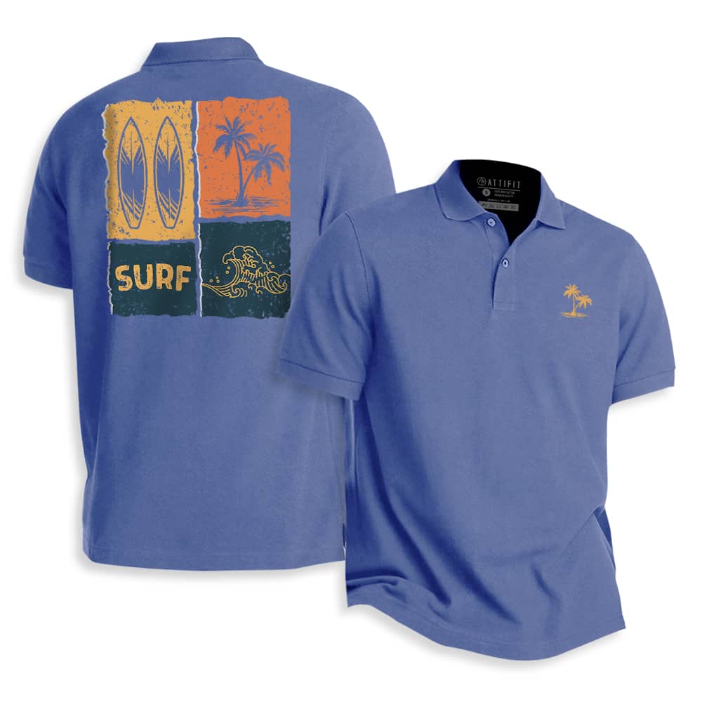 Surf Poster Polo Shirt