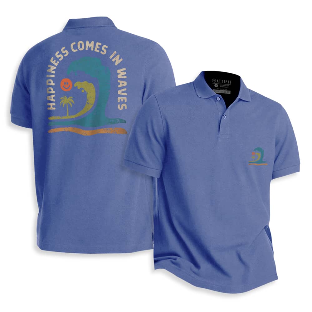 Happiness Comes In Waves Polo Shirt