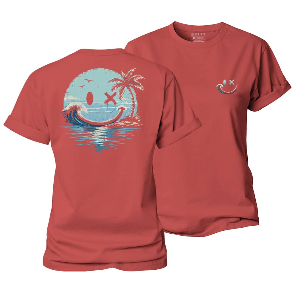 Smiley Wave Palm Women's Cotton T-Shirt