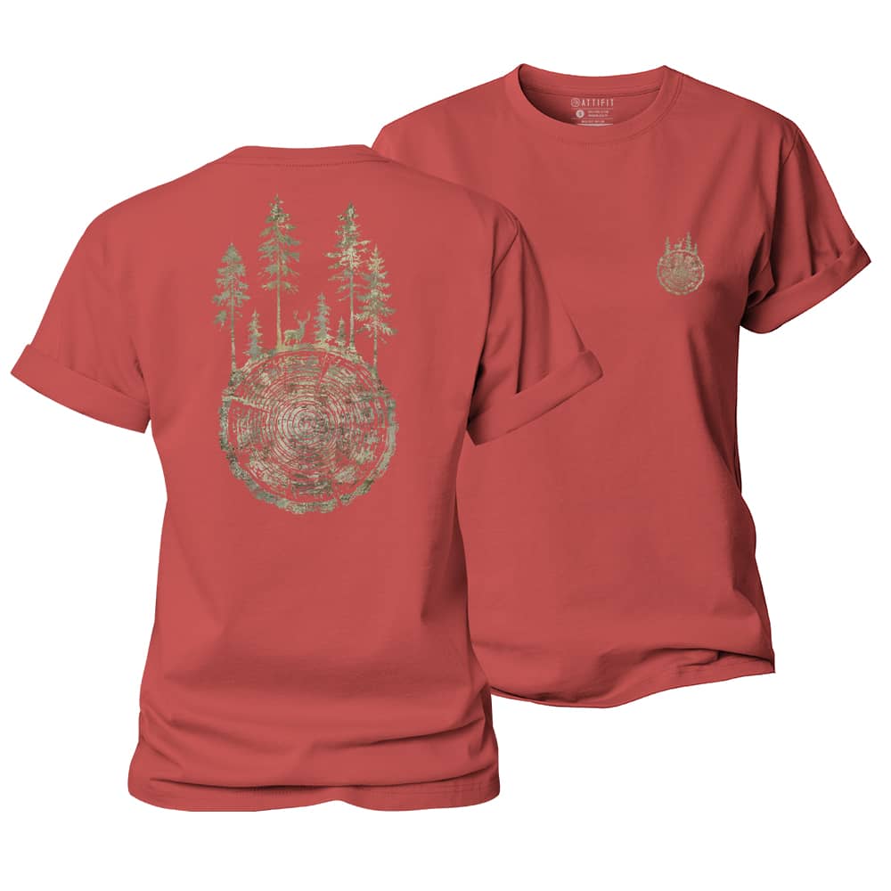 Tree Ring Forest Women's Cotton T-Shirt
