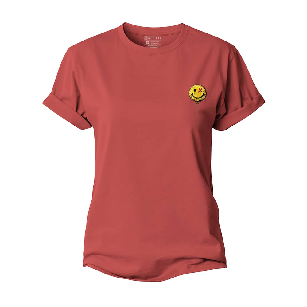 Mini Smiley Ballon Women's Cotton T-Shirt