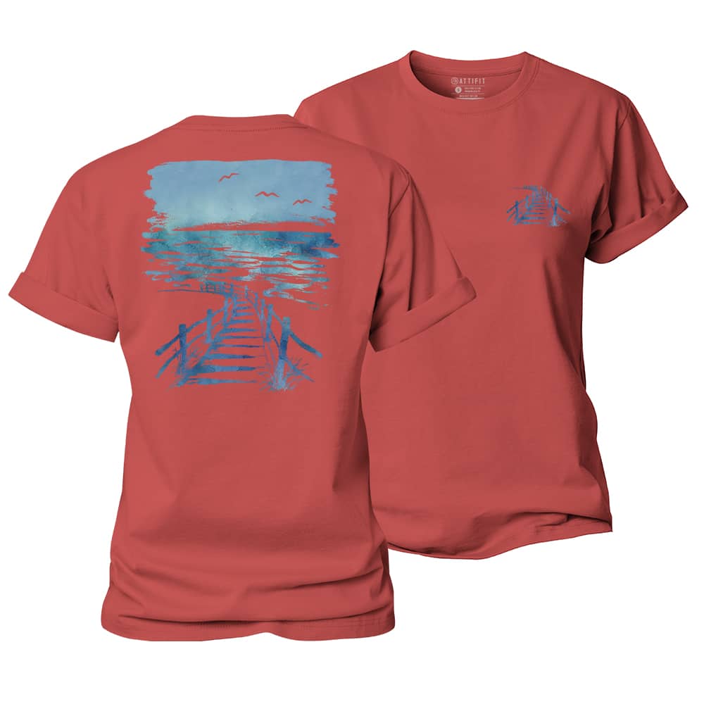 Seaside Boardwalk Women's Cotton T-Shirt