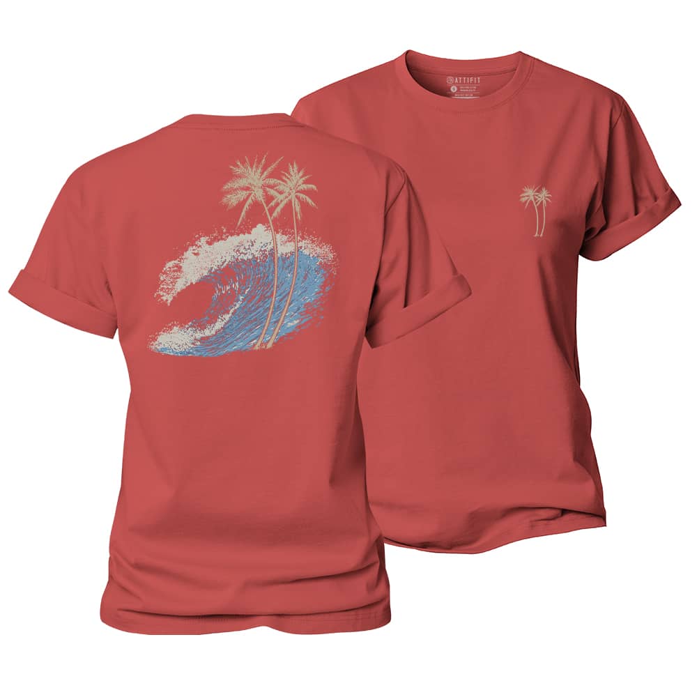Ocean Wave Palm Women's Cotton T-Shirt