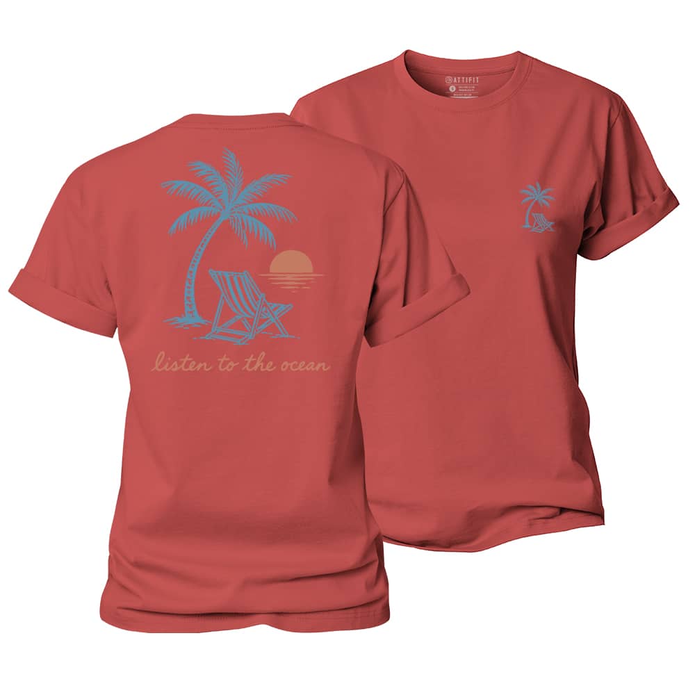 Listen To The Ocean Women's Cotton T-Shirt