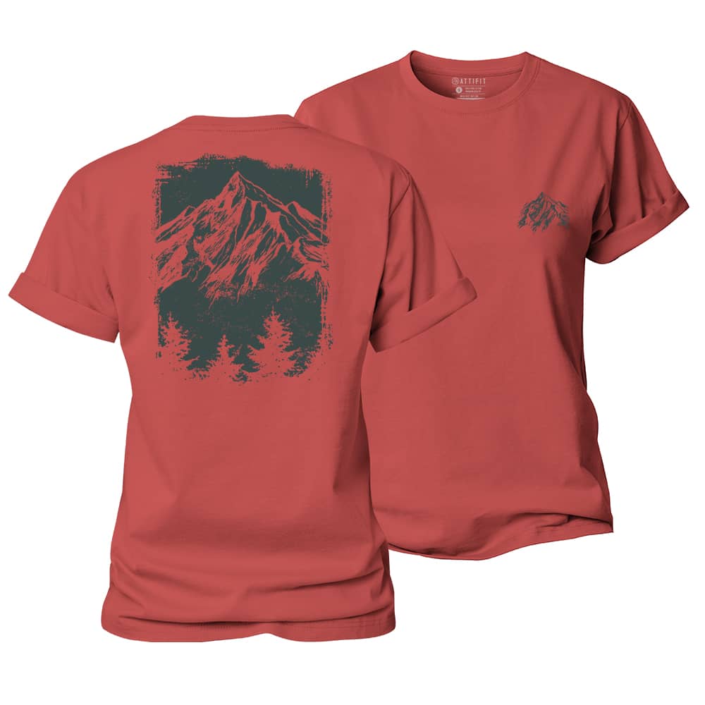 Mountain Tree Silhouette Women's Cotton T-Shirt