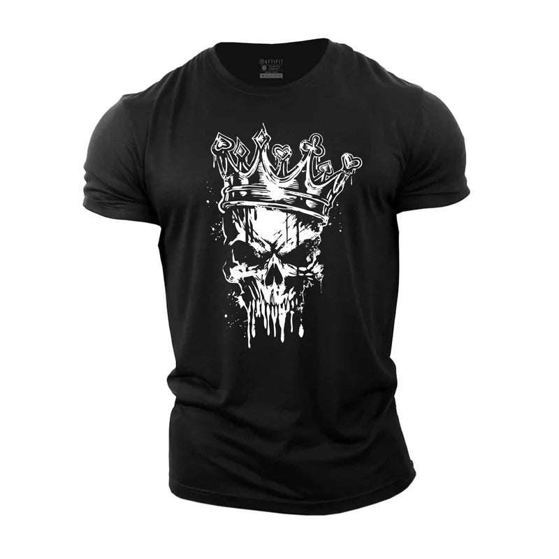 Crown Skull Cotton T-shirts