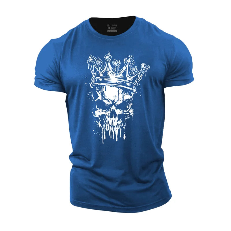 Crown Skull Cotton T-shirts
