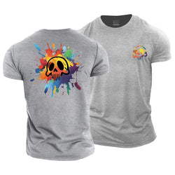 Watercolor Skull Cotton T-shirts