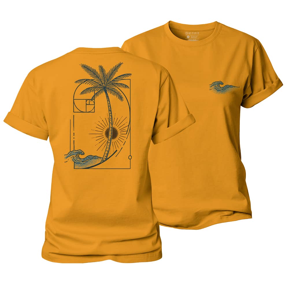Fibonacci Sunset Wave Women's Cotton T-Shirt