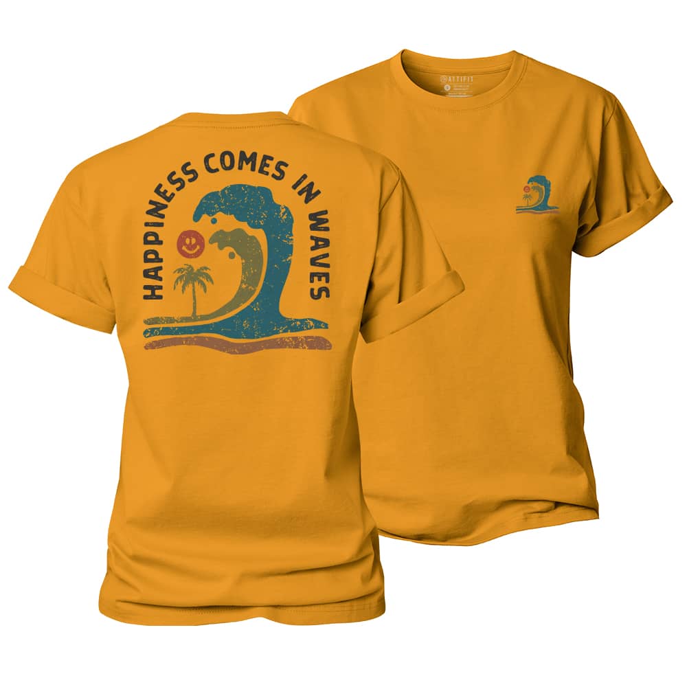 Happiness Comes In Waves Women's Cotton T-Shirt