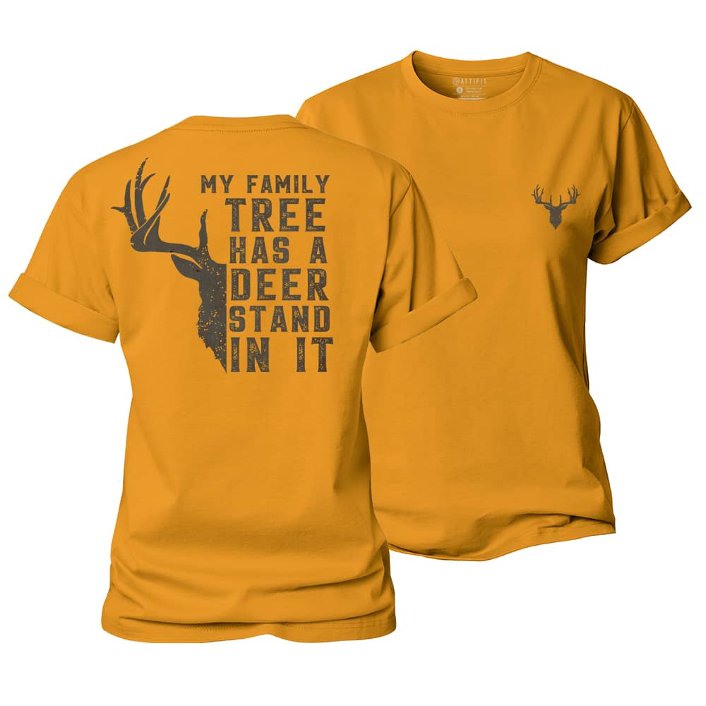 Family Tree Deer Stand Women's Cotton T-Shirt