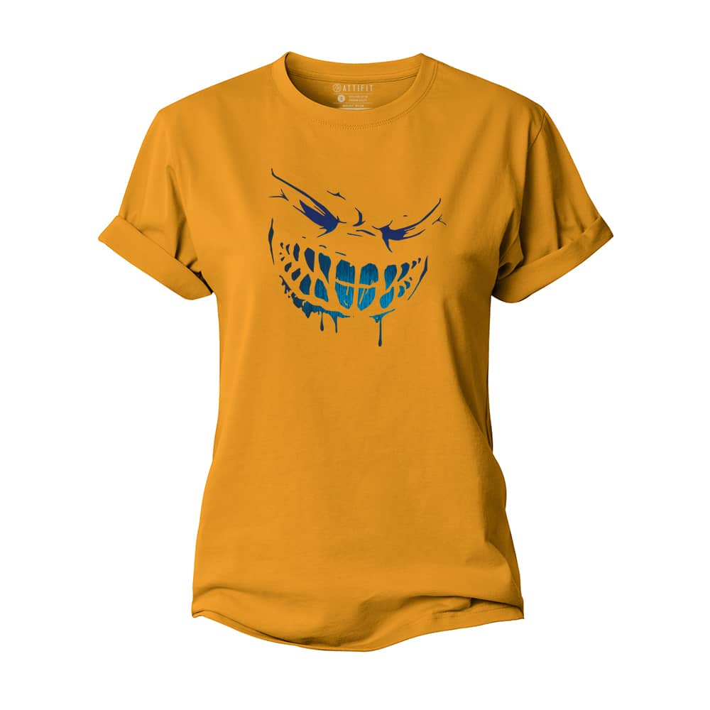 Shining Evil Smiley Women's Cotton T-Shirt