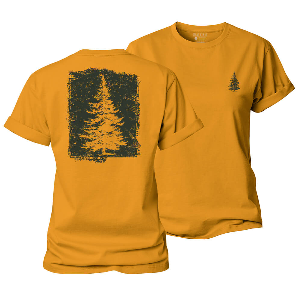 Pine Tree Silhouette Women's Cotton T-Shirt