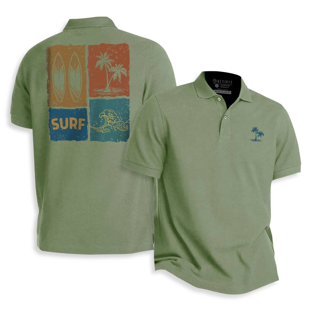 Surf Poster Polo Shirt