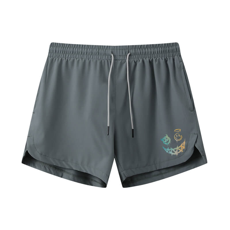 Devil Angel Smiley Athletic Quick-Dry Shorts
