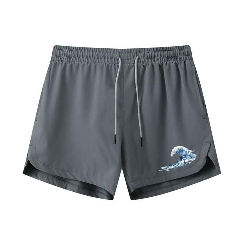 Watercolor Ocean Waves 5-Inch Quick-Dry Shorts