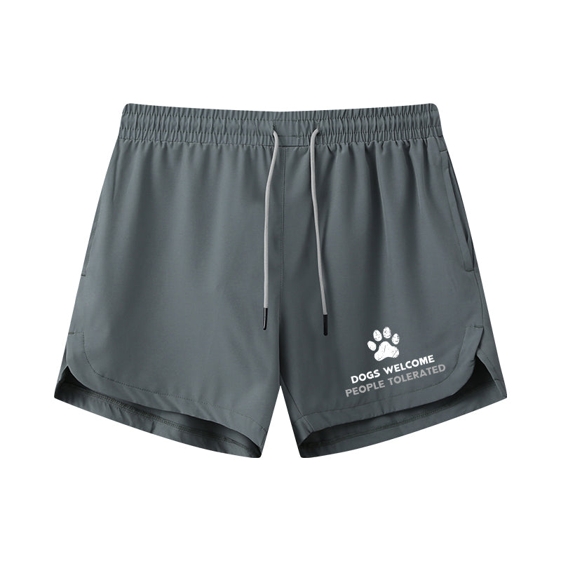 Dogs And People Athletic Quick-Dry Shorts