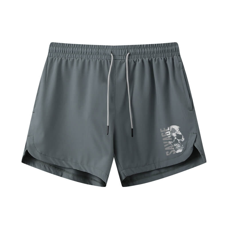 Savage Skull Athletic Quick-Dry Shorts