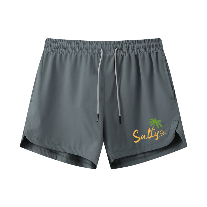 Salty Smiley Athletic Quick-Dry Shorts