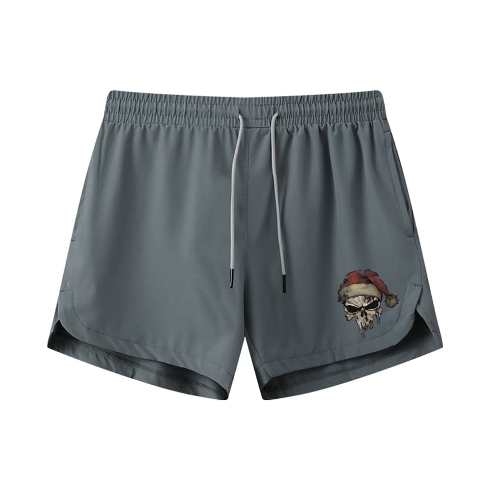 Christmas Punisher Skull Athletic Quick-Dry Shorts