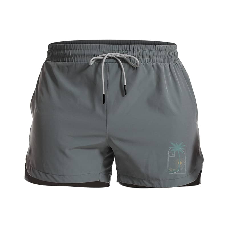 Fibonacci Sunset Wave 5-Inch Quick-Dry Shorts
