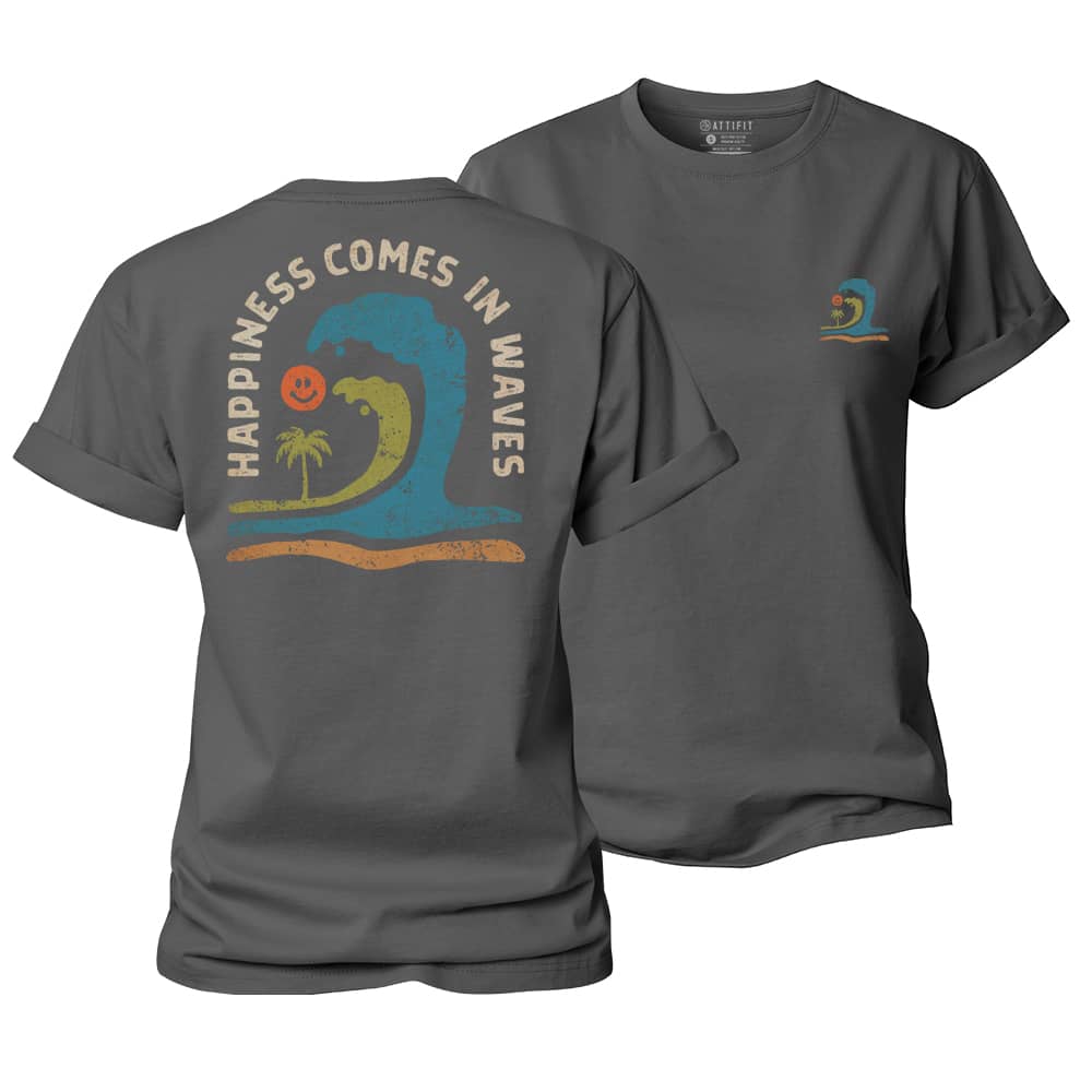 Happiness Comes In Waves Women's Cotton T-Shirt