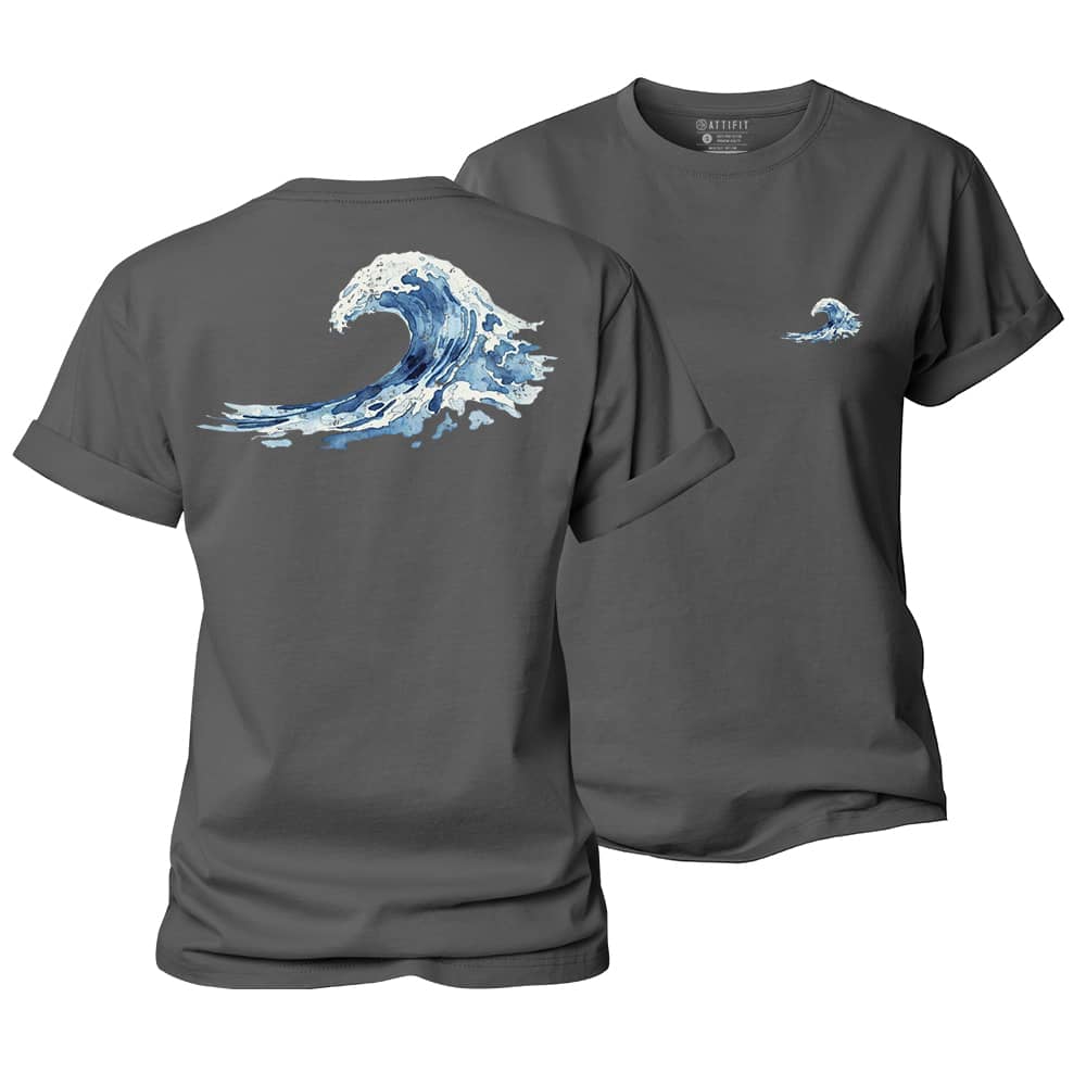 Watercolor Ocean Waves Women's Cotton T-Shirt