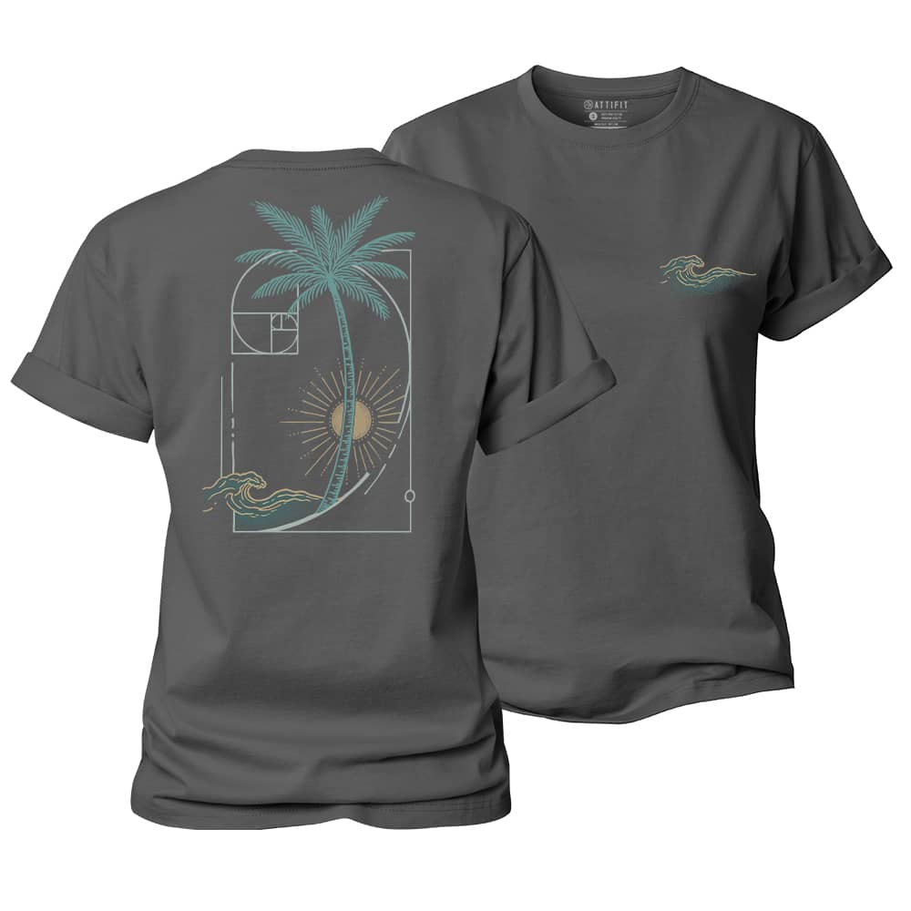 Fibonacci Sunset Wave Women's Cotton T-Shirt