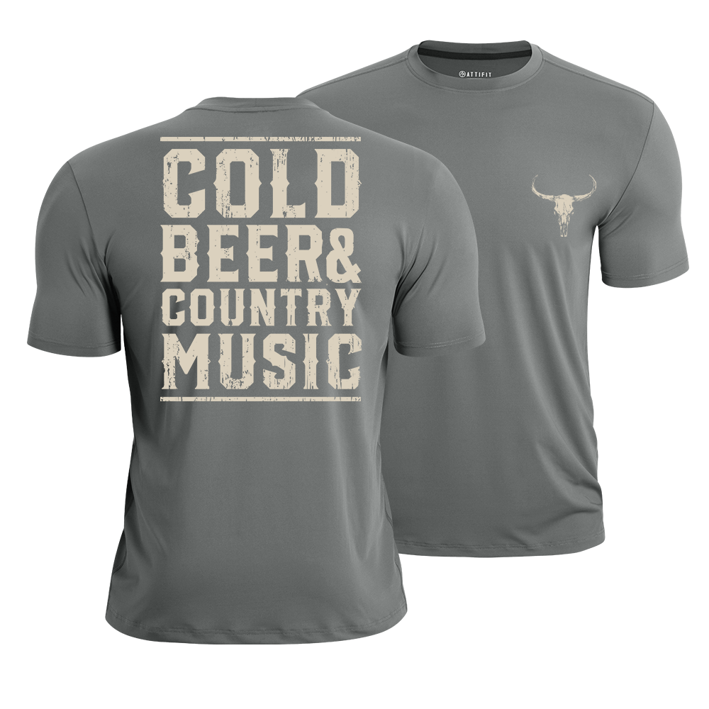 Cold Beer and Country Music Quick-Dry T-Shirt
