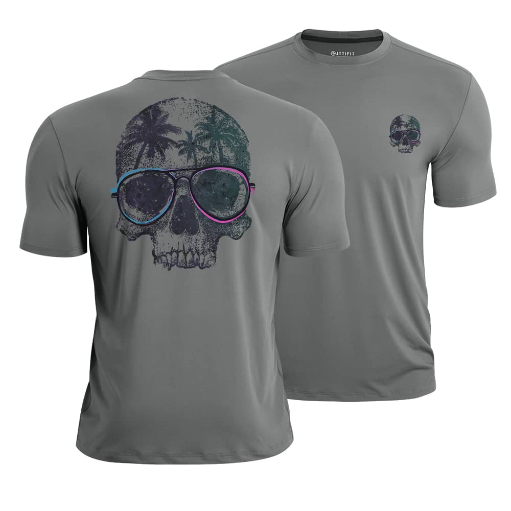 Tropical Skull Quick-Dry T-Shirt