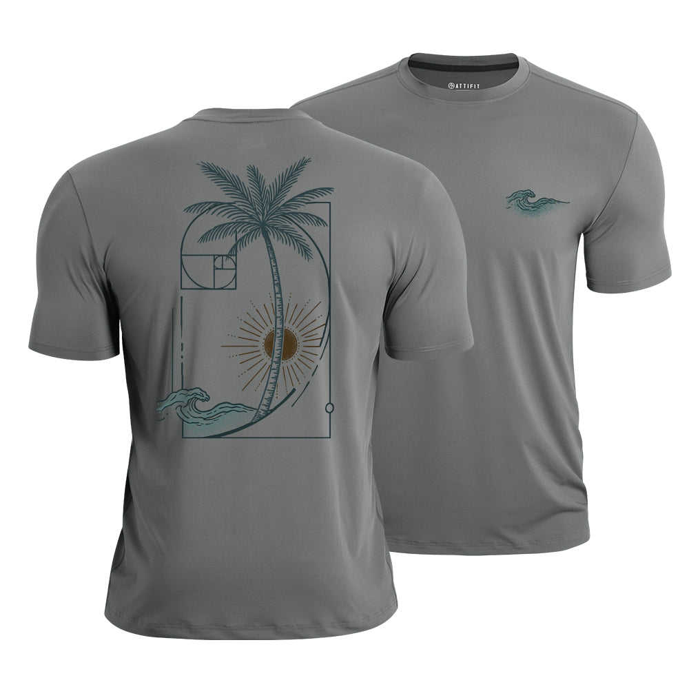 Fibonacci Sunset Wave Quick-Dry T-Shirt