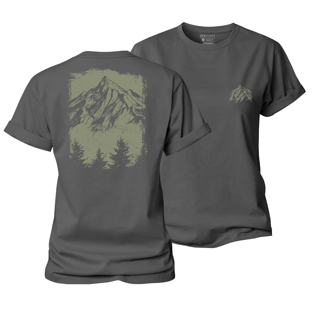Mountain Tree Silhouette Women's Cotton T-Shirt