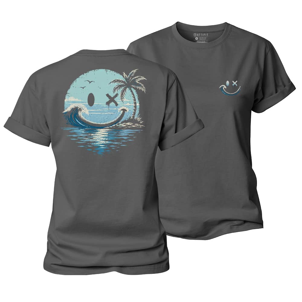 Smiley Wave Palm Women's Cotton T-Shirt