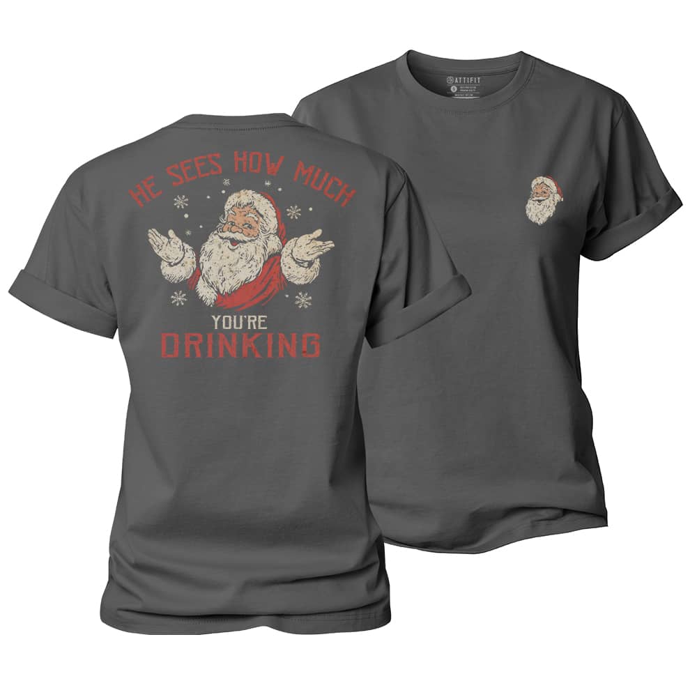 Santa Sees You Women's Cotton T-Shirt