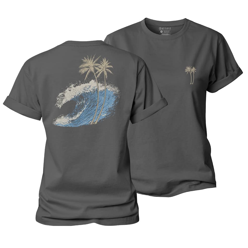 Ocean Wave Palm Women's Cotton T-Shirt