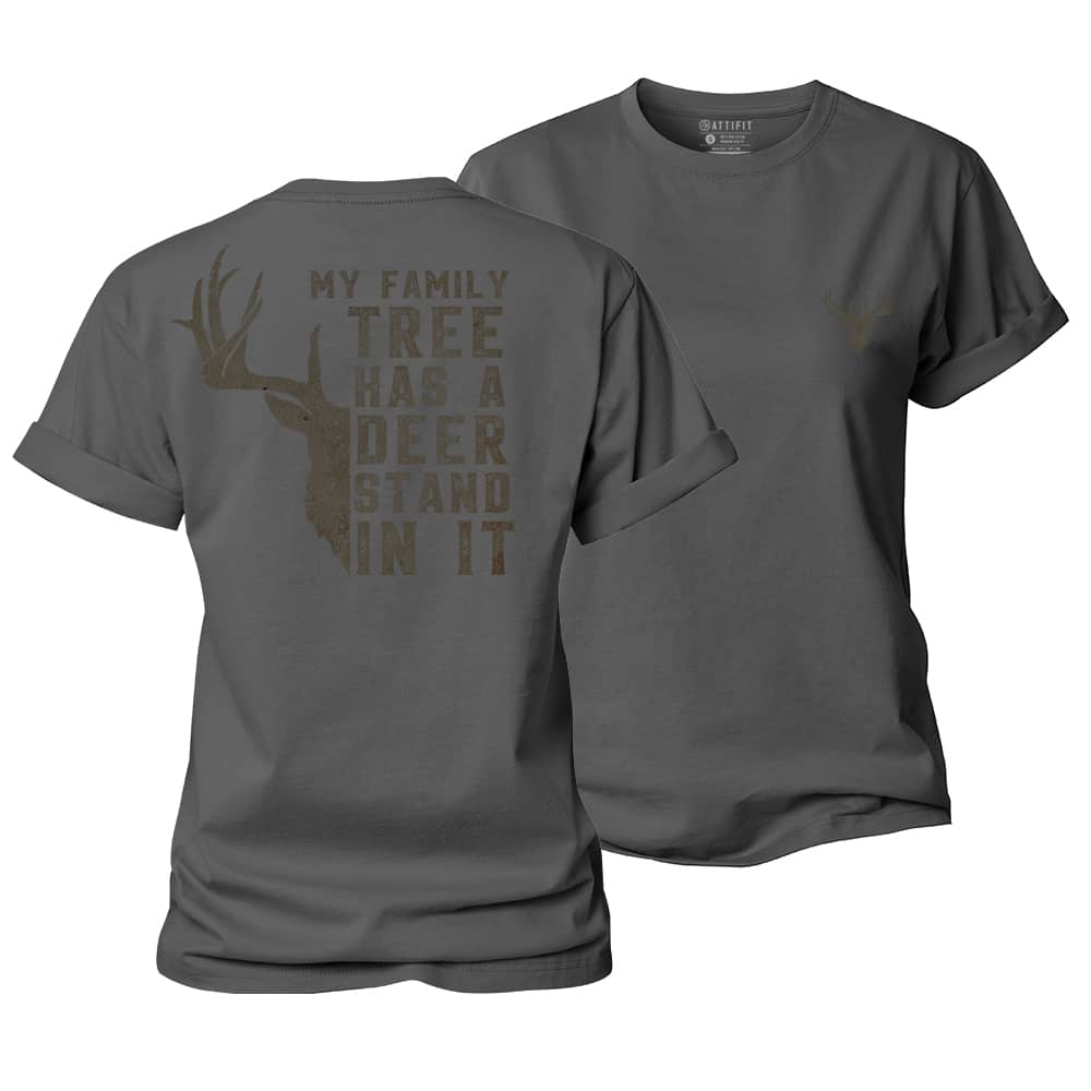 Family Tree Deer Stand Women's Cotton T-Shirt