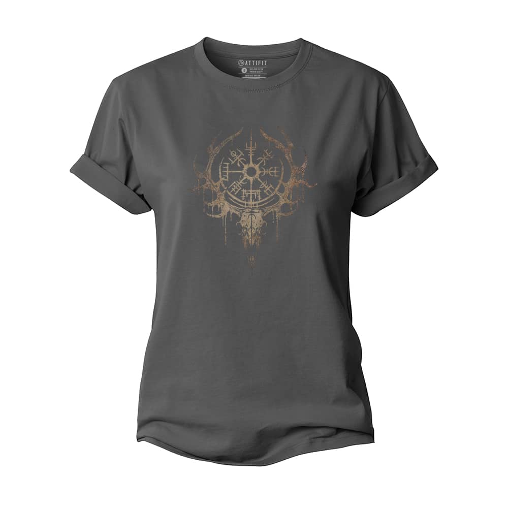 Viking Elk Skull Women's Cotton T-Shirt