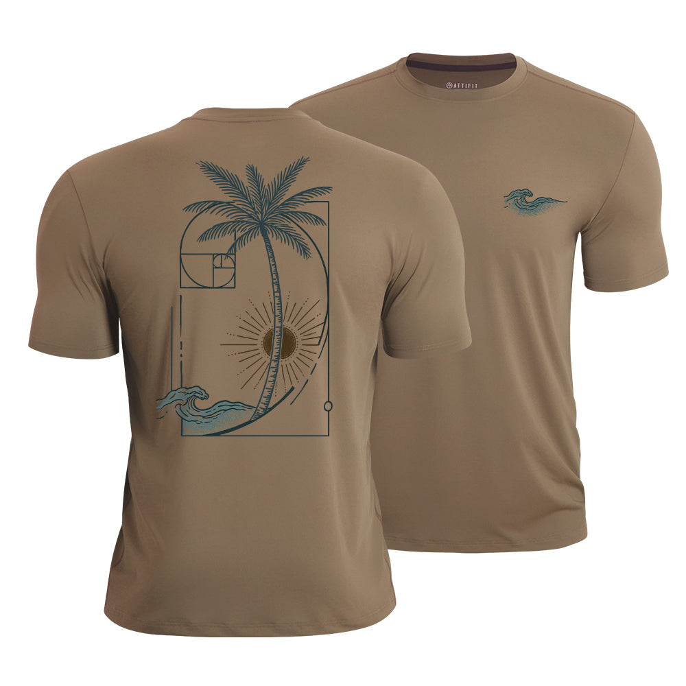Fibonacci Sunset Wave Quick-Dry T-Shirt