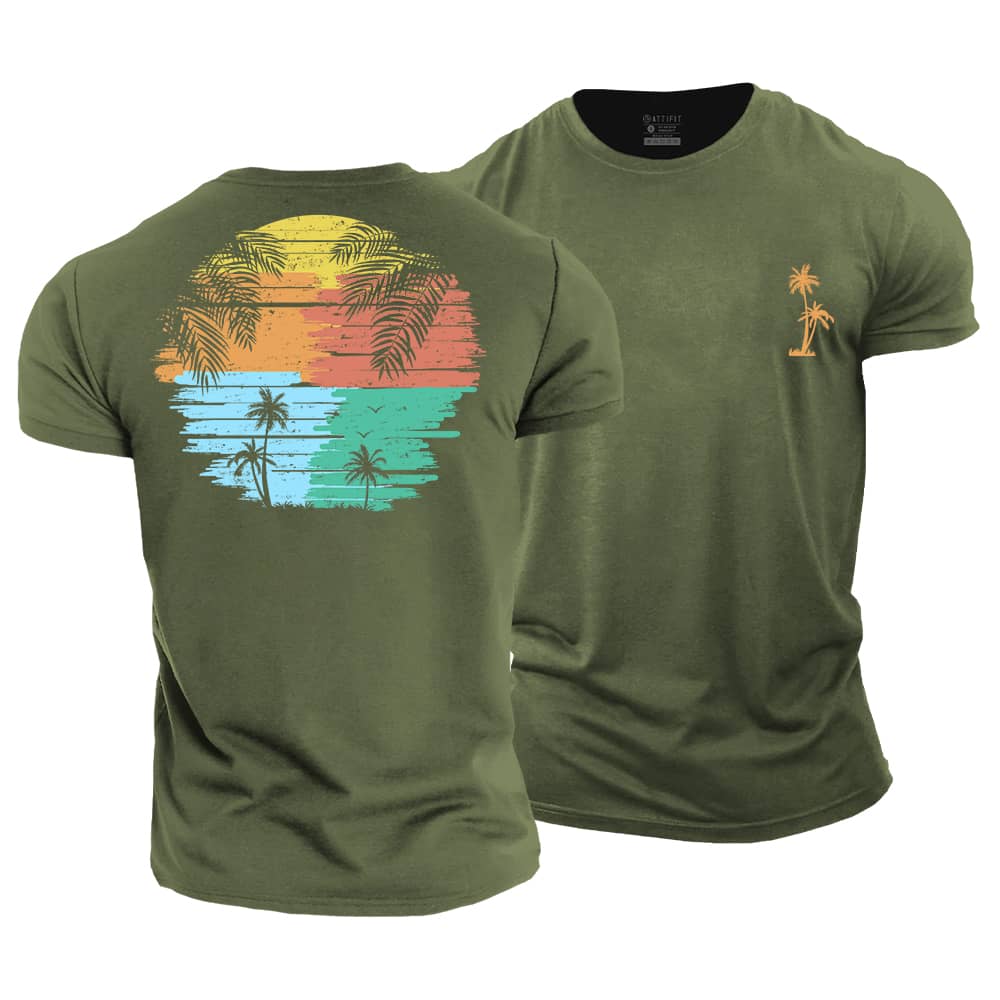 Colorful Palm Cotton T-Shirt
