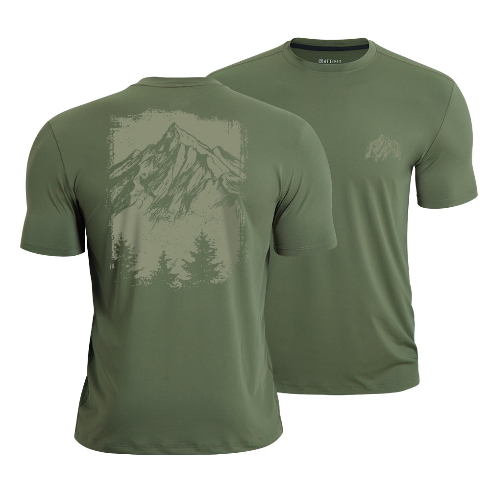 Mountain Tree Silhouette Quick-Dry T-Shirt